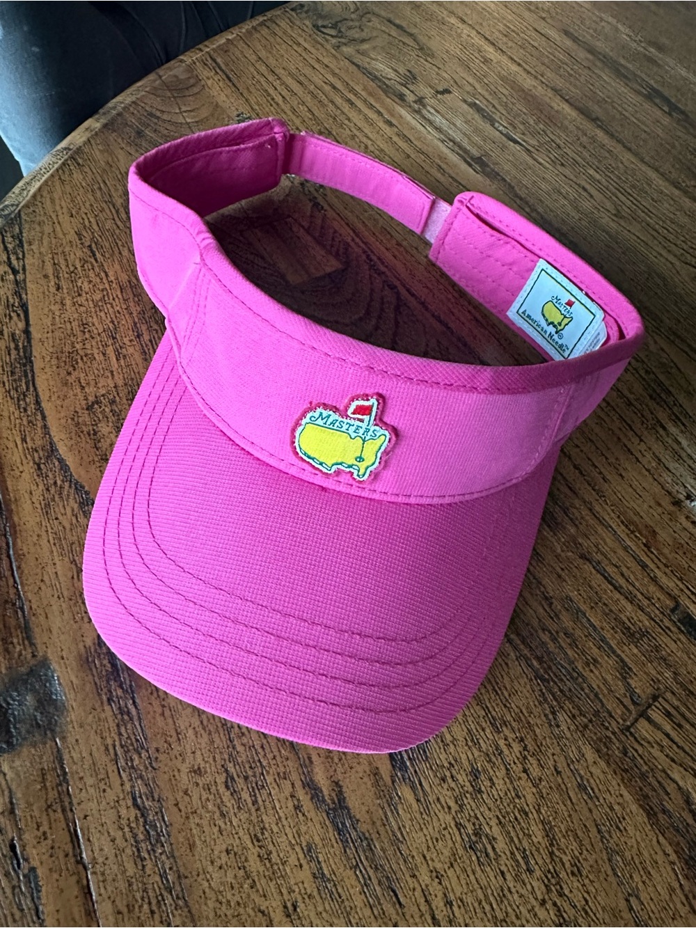 Pink Golf Visor with Masters Logo
